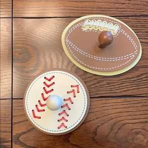 Baseball Football Sports Wall Hooks Pegs